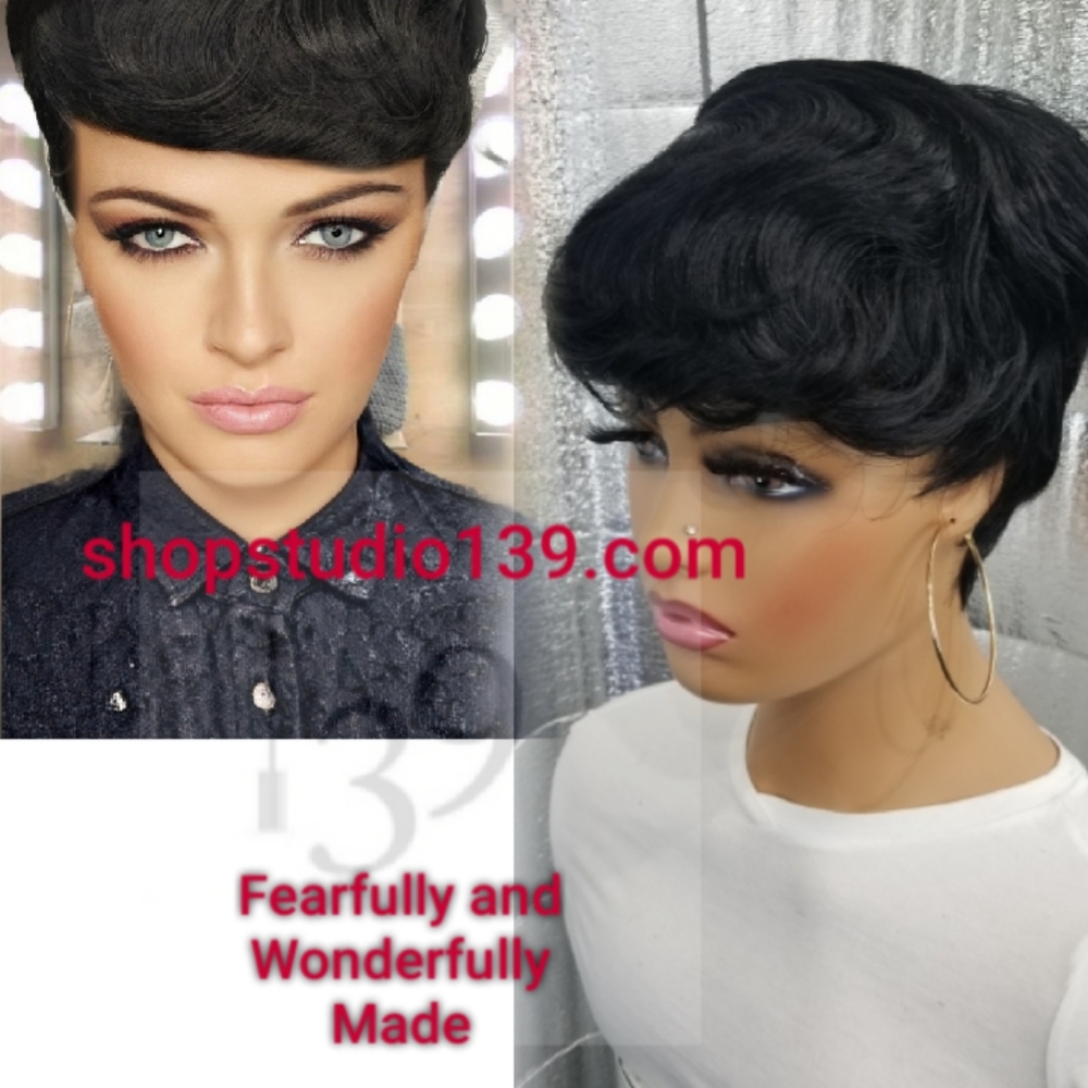 Sexy finger waves pixie wig